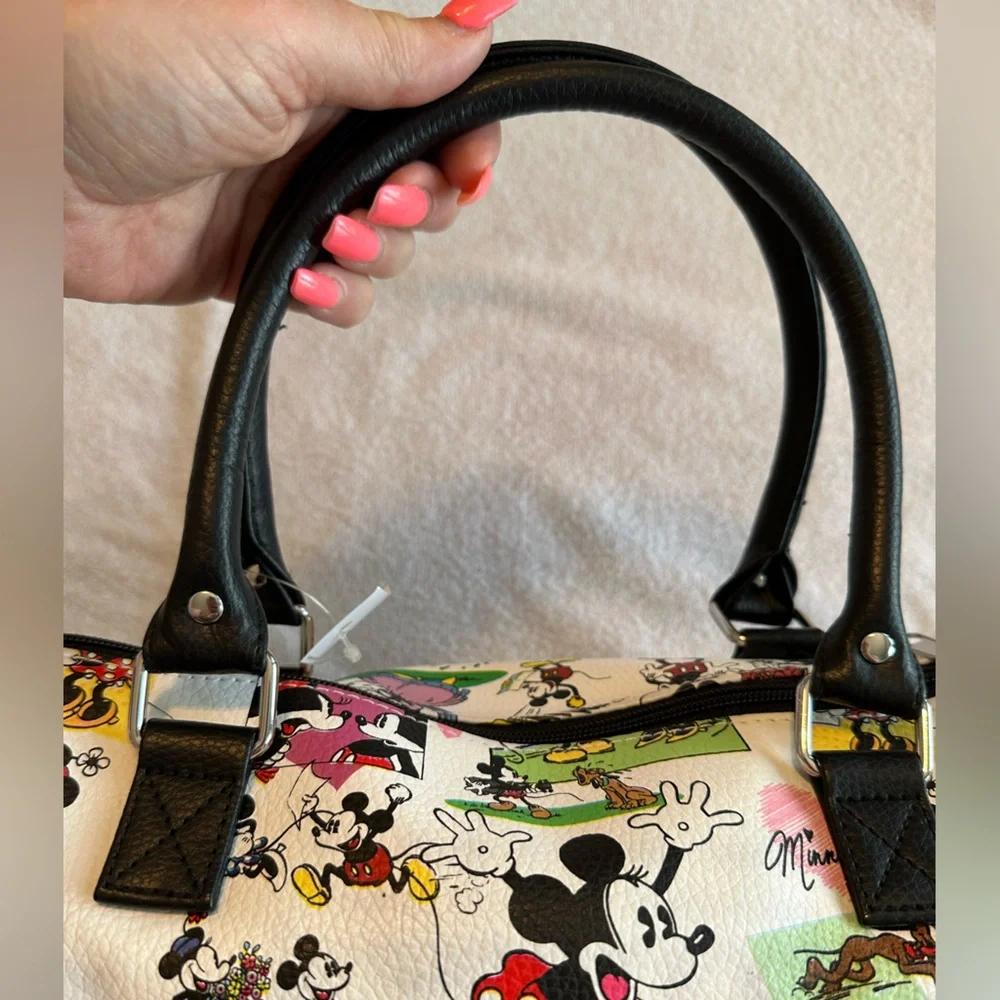 Disney Parks Retro Mickey Mouse Minnie Mouse Animated Comic Strip Bag  Purse NWT